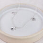 Sterling Silver Three Heart Charm Necklace, thumbnail 3 of 4