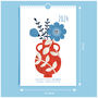 2024 Floral Illustrated Mini Wall Calendar, thumbnail 5 of 5