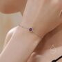 Sterling Silver Genuine Amethyst Bracelet, thumbnail 6 of 12