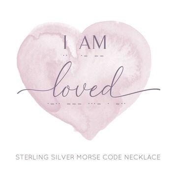 Morse Code Affirmations Sterling Silver Necklace, 5 of 7