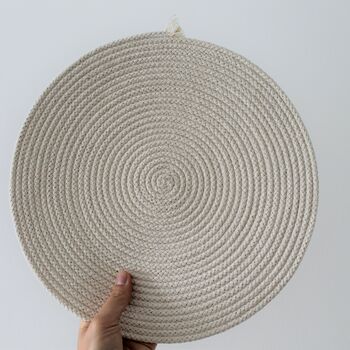 Pure White Cotton Rope Placemat, 2 of 6