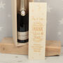 Personalised Thank You Engraved Wooden Bottle Box, thumbnail 2 of 4
