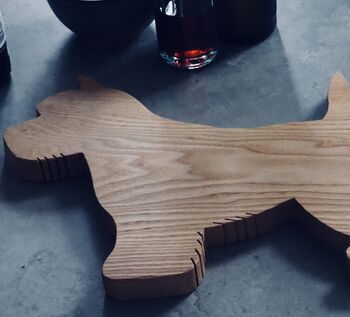 Wood Chopping Board Scottie Dog, 2 of 3