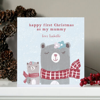 Personalised First Christmas As My Mummy Card, 2 of 2