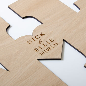 Wedding Double Letter Guest Book Sign, 5 of 10