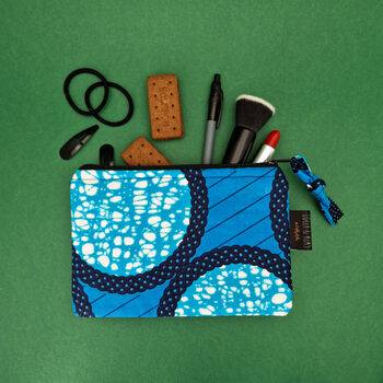 Small African Print Zip Pouch | Adedapo Print, 3 of 4