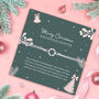 Merry Christmas Granddaughter Bracelet – Sparkling Wreath In White Gift Pouch, thumbnail 2 of 6