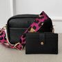 Personalised Ellie Embossed Faux Leather Leopard Pring Cross Body Bag And Purse Set, thumbnail 1 of 3