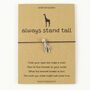 Stand Tall Giraffe Charm Wish Bracelet, thumbnail 3 of 5