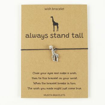 Stand Tall Giraffe Charm Wish Bracelet, 3 of 5