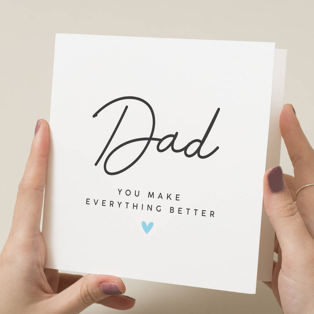 Simple Fathers Day Card To Dad By Paper Scene