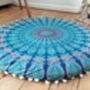 Round Mandala Floor Cushion Cover, thumbnail 2 of 10