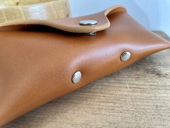 Personalised Tan Leather Sunglasses Case, 7 of 12