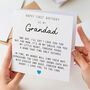 First Birthday As My Grandad Poem Card, thumbnail 2 of 2