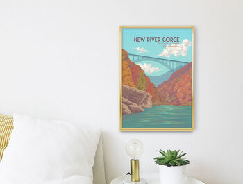 New River Gorge National Park Travel Poster Art Print, 2 of 7