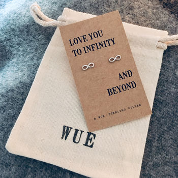 Infinity Silver Earrings. Love You To Infinity, 2 of 4