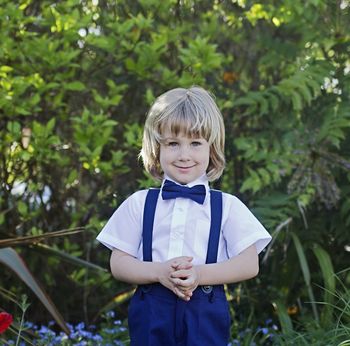 Ring Bearer Linen Blend Suit With Brace, 2 of 7