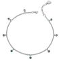 Handmade Sterling Silver And Topaz Gemstone Charms Anklet, thumbnail 1 of 2