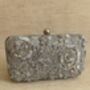 Grey Handcrafted Rectangular Clutch Bag, thumbnail 1 of 10