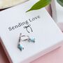 Turquoise Baguette Drop Hoop Earrings, thumbnail 1 of 7