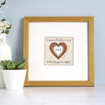 Personalised Wedding Anniversary Framed Picture Gift, 8 of 12