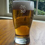 50th Birthday Bow Tie Beer Glass, thumbnail 5 of 7