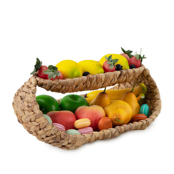 Two Tier Woven Fruit Basket, 4 of 10