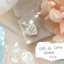 Personalised Handwriting Heart Locket Wedding Bouquet Charm, thumbnail 2 of 7