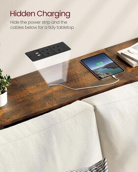 Slim Console Table Console Table With Charging Station, 3 of 8