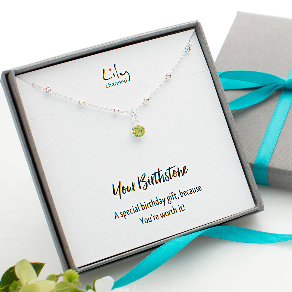 Personalised Birthstone Satellite Chain Necklace By Lily Charmed ...