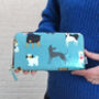 Women And Children's Dog Illustration Oilcloth Wallet, thumbnail 1 of 3