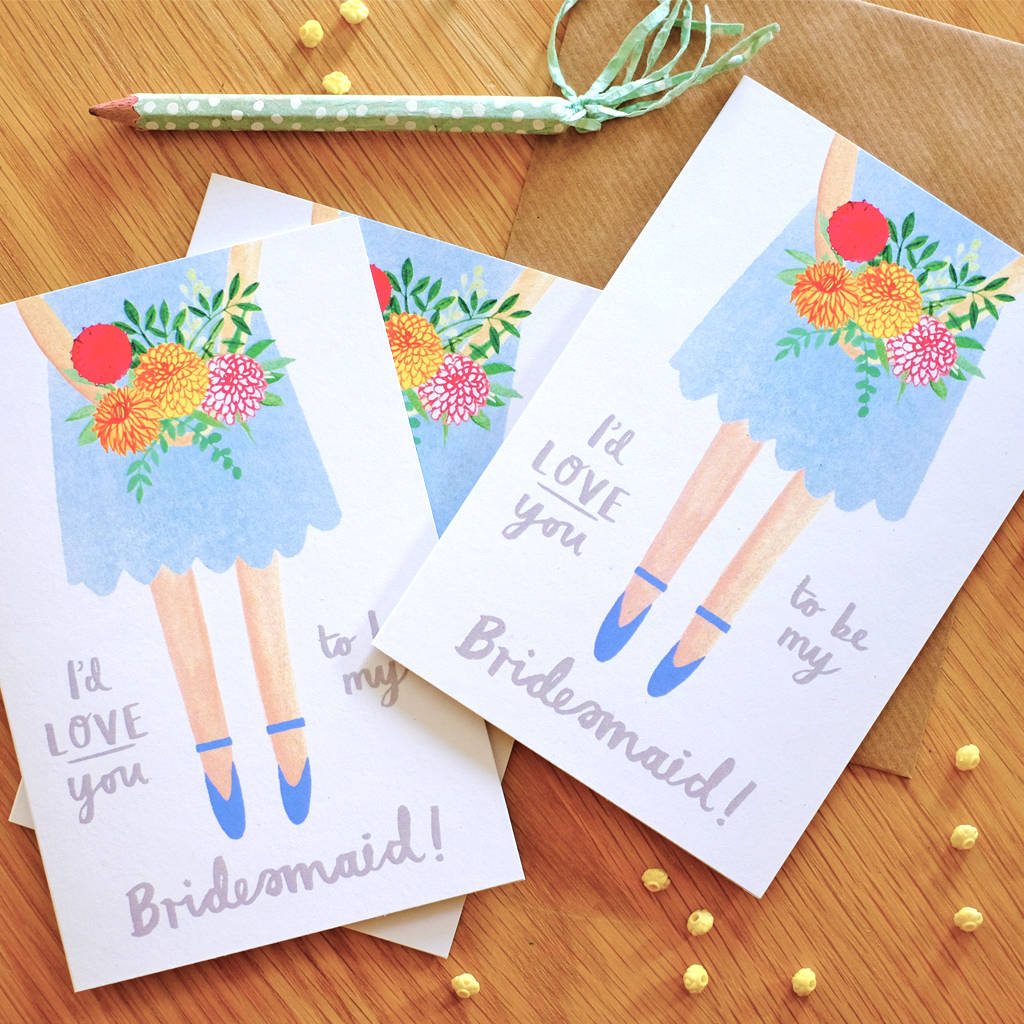 Will You Be My Bridesmaid Card Proposal By Stephanie Cole Design | notonthehighstreet.com