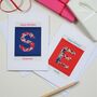 Liberty Print Initial Birthday Card, thumbnail 2 of 7