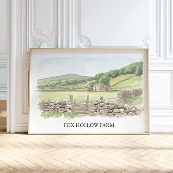 Personalised Landscape And Gardens Illustration From Your Photo, 5 of 10