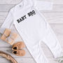 Personalised Organic Baby Bro Footless Sleepsuit, thumbnail 1 of 3