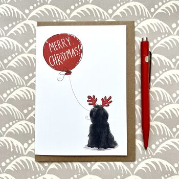 Tibetan Terrier Christmas Card, 2 of 3