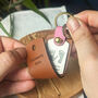 Personalised Handprint Footprint Leather Case Keyring, thumbnail 1 of 4