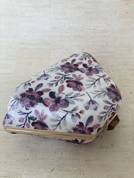 Purple Statement Handcrafted Floral Clutch Bag, 4 of 11