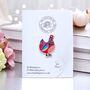 Colourful Hen Chicken Hard Enamel Pin, thumbnail 1 of 8