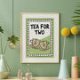 Tea For Two Print Three Colour Options, thumbnail 2 of 11
