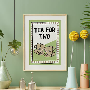 Tea For Two Print Three Colour Options, 2 of 11