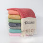 Anniversary Gift Set For Her, Cotton Throw Blanket, thumbnail 1 of 11