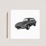 Jaguar E Type – Classic Car Greeting Card, thumbnail 1 of 6