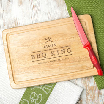 Mens 'Bbq King' Personalised Serving Board, 2 of 7