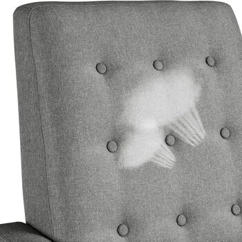 Grey Modern Recliner Chair Adjustable Reclining Armchair Upholstered Sofa Couch With Soft Padded Seat For Home Or Bedroom, 8 of 10