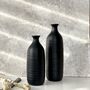 Large Black Textured Ceramic Vase, thumbnail 1 of 2