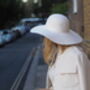 White Wide Brimmed Hat, thumbnail 2 of 2