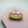 Flower Earrings In Purple Mirror Acrylic Hoop Earrings, thumbnail 4 of 8