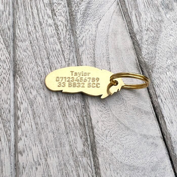 Brass Feather Dog ID Tag, 2 of 2