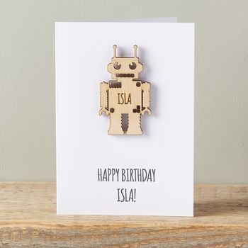 Personalised Children's Robot Card, 2 of 5